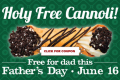 free cannoli fathers day buca
