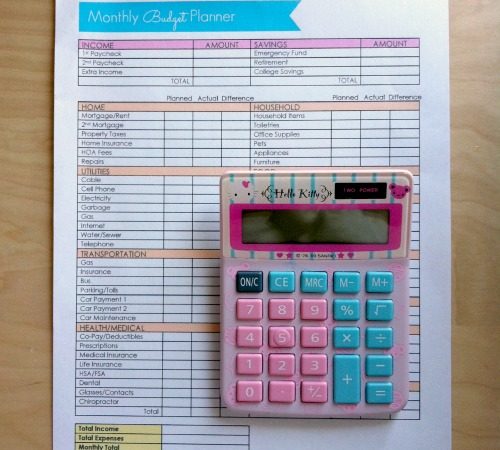 budget worksheet