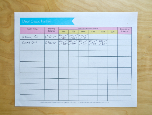 Debt Eraser Tracker