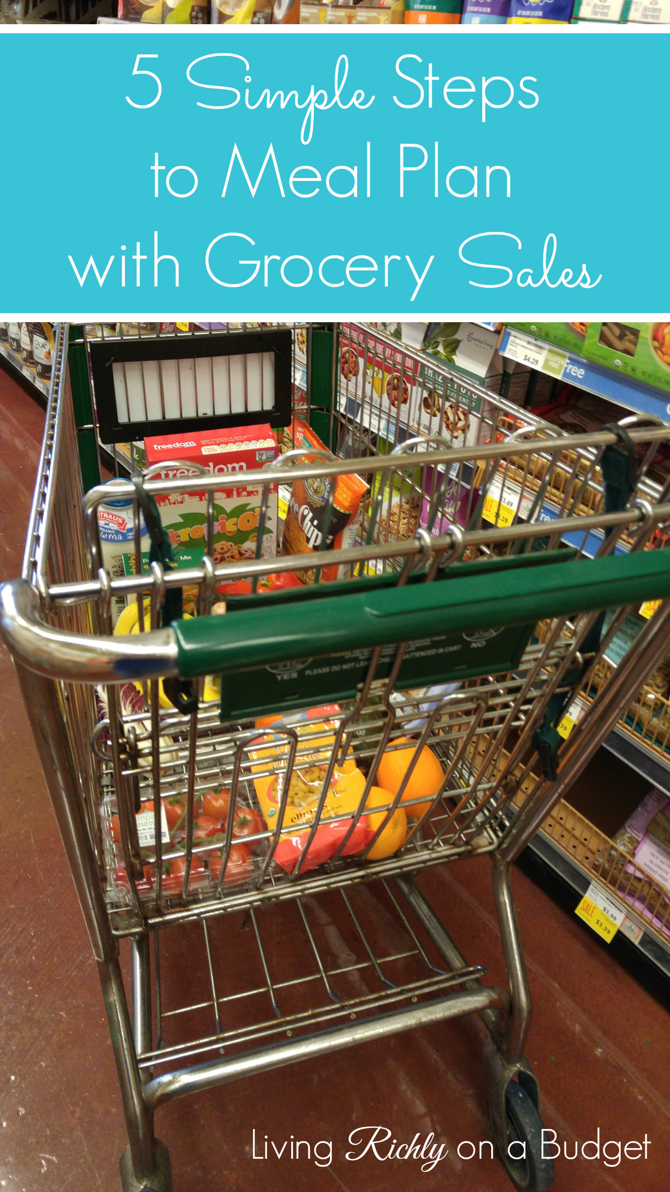 simple steps to meal plan with grocery sales