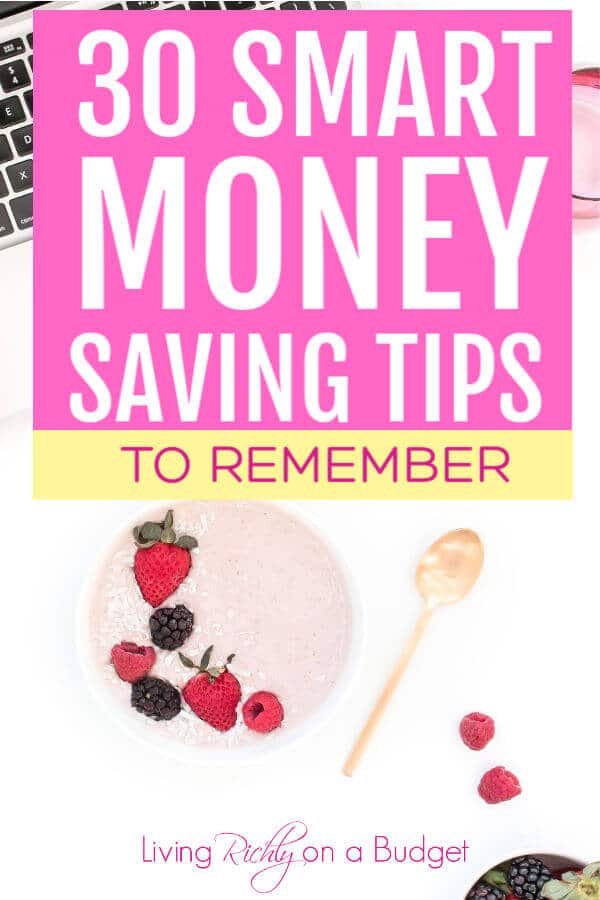 30 Smart Money Saving Tips