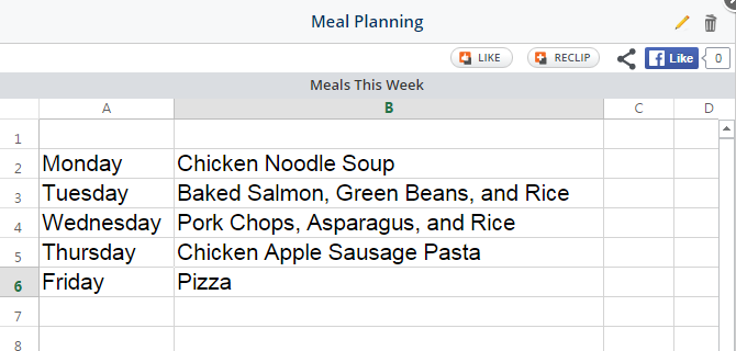 Meal Plan Clipix