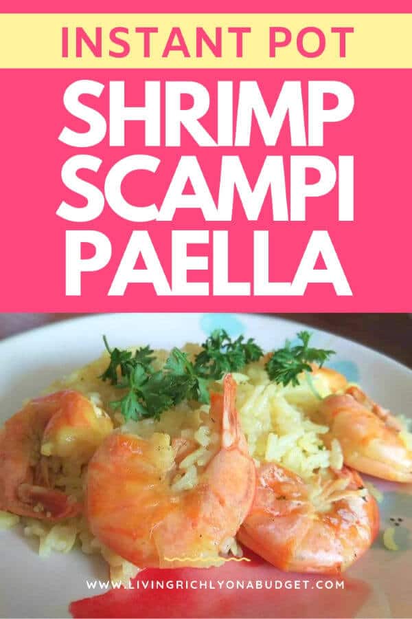 instant pot shrimp scampi paella