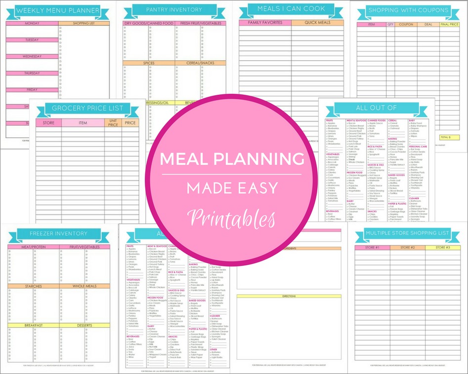 Meal Planning Printables Final Image