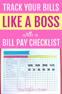bill pay checklist