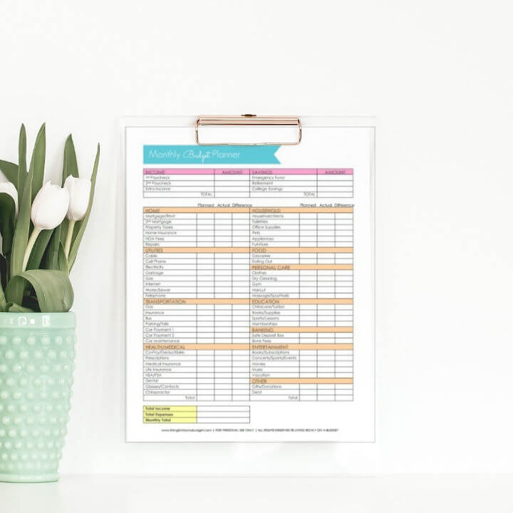 budgeting worksheet