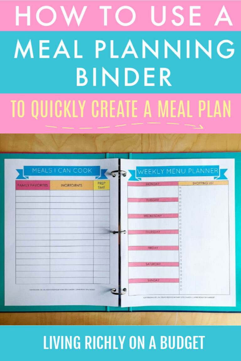 How to Meal Plan with a Meal Planning Binder + Video