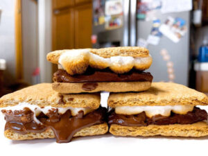 Smores in the oven pan