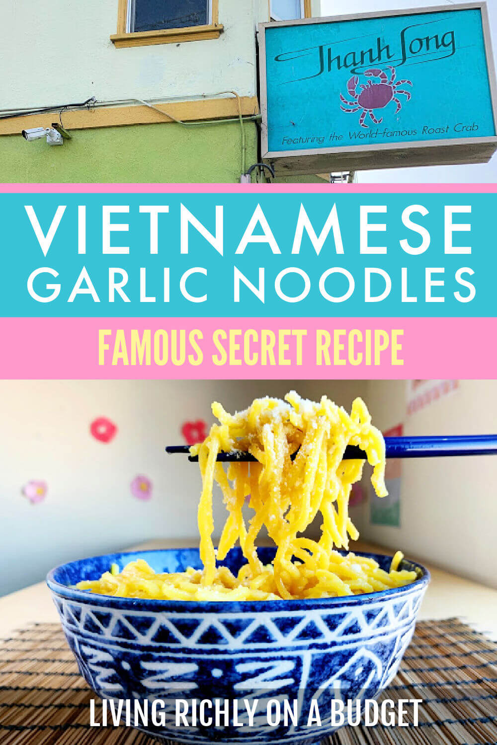 Vietnamese Garlic Noodles Recipe Pin