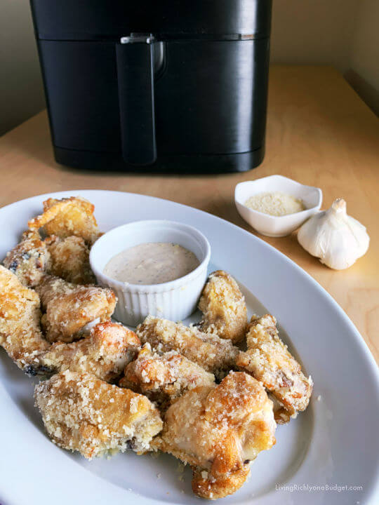 garlic parmesan wings with air fryer