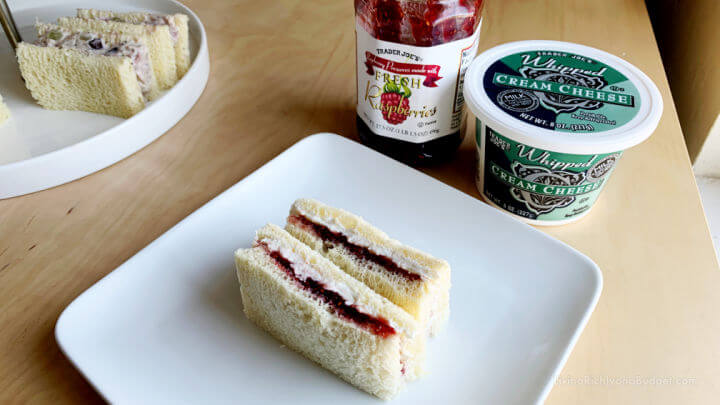 cream cheese jam sandwich afternoon tea