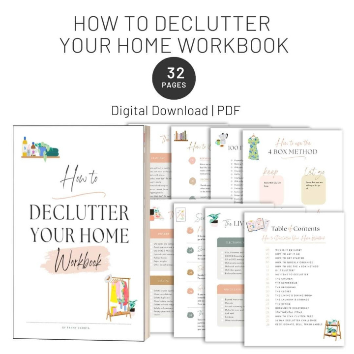Declutter workbook and pages