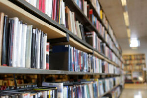 library shelves