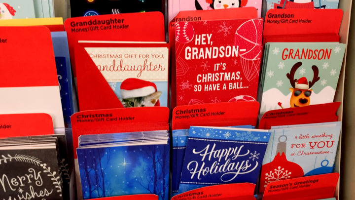 christmas cards for granddaughter, grandson