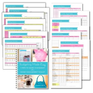 Budget planner with 17 worksheets
