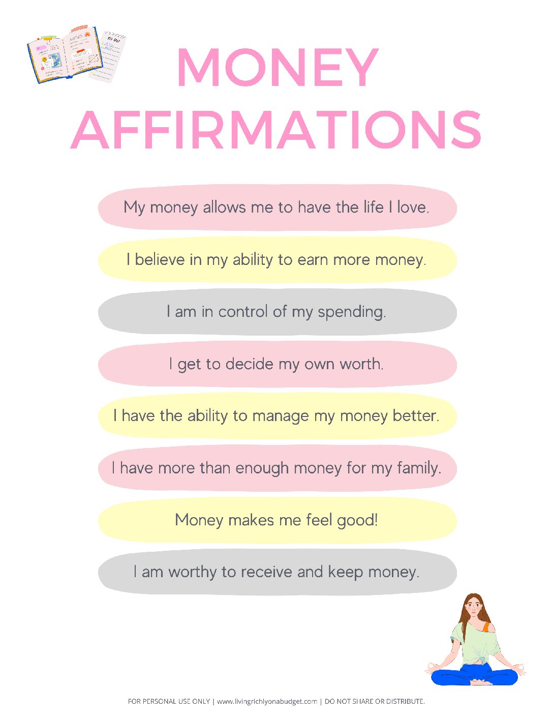 Money Affirmations | Living Richly on a Budget