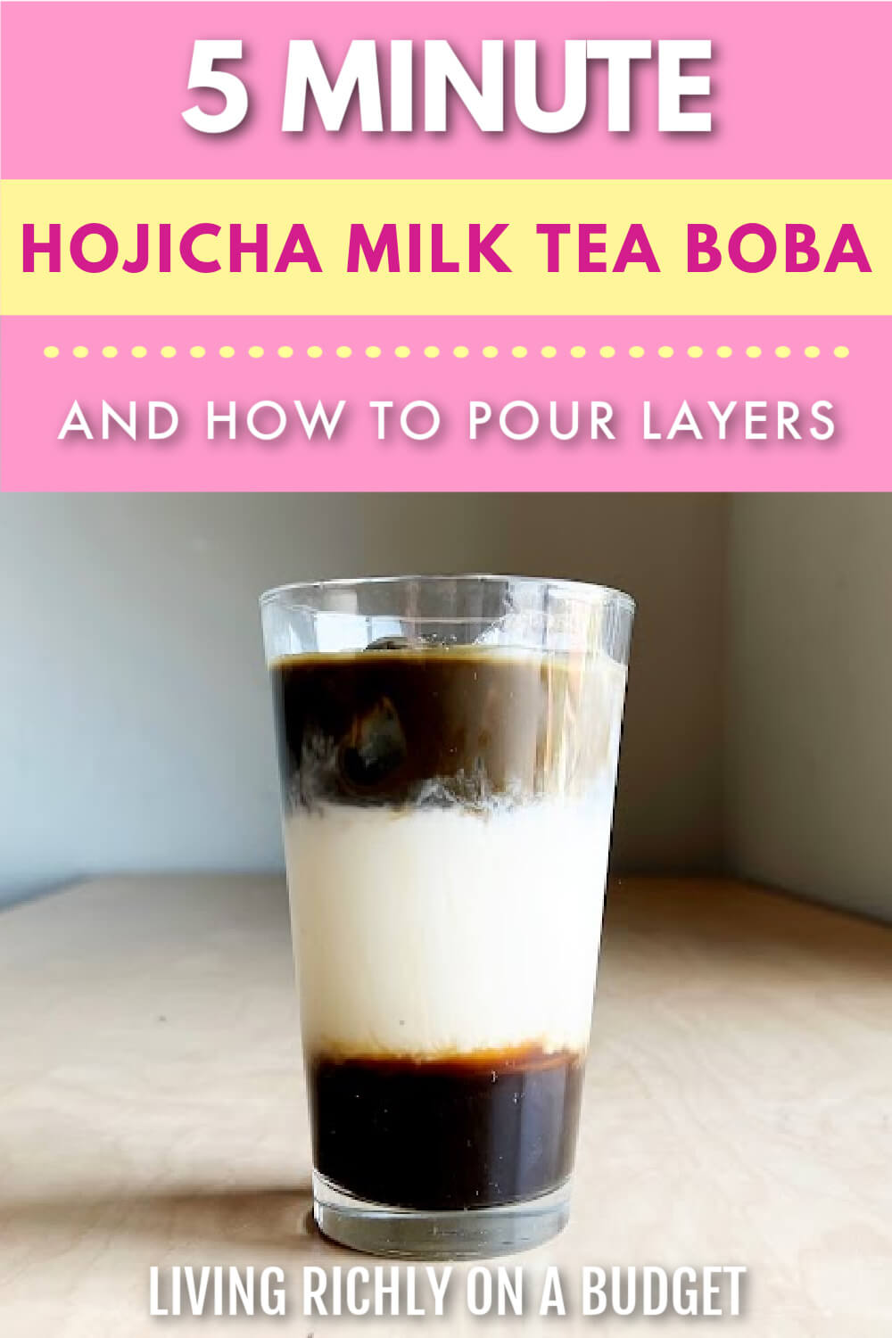 Hojicha Milk Tea Boba