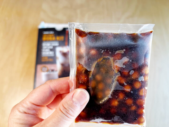 instant boba inside a pouch