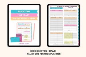 digital budget planner on ipad