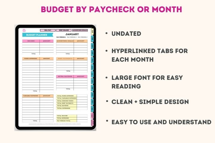Digital Budget Planner iPad