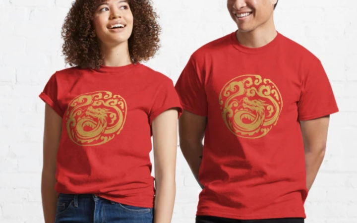 Red Year of the Dragon T shirt
