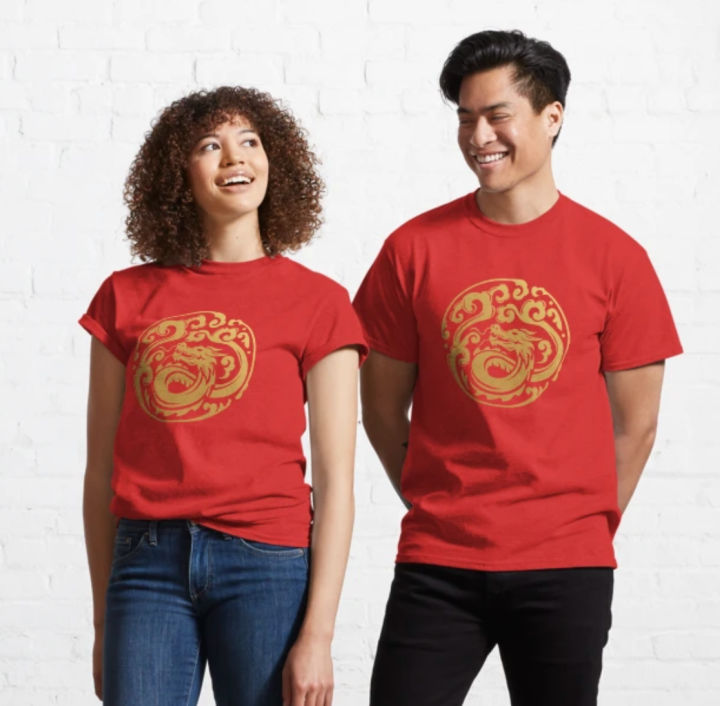 Red Year of the Dragon T shirt