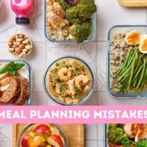 Table full of meals in glass tupperware without lids