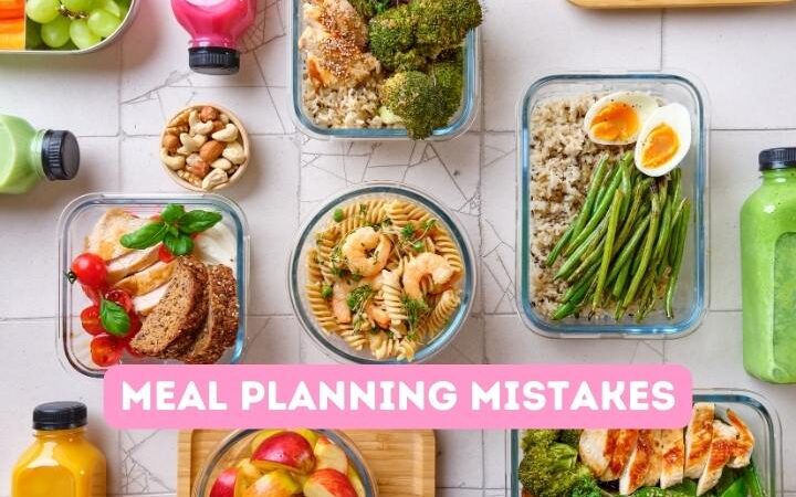 Table full of meals in glass tupperware without lids