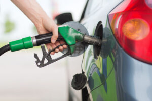 filling up gas tank
