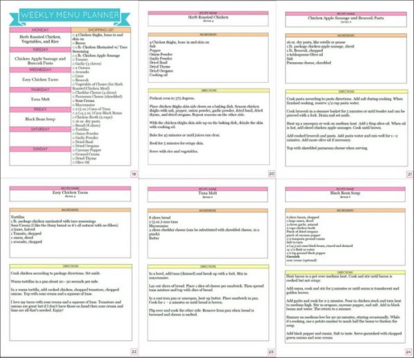 Sample Meal Plan 3